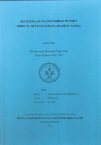 Penggunaan dan Kelebihan Website Google+ Sebagai Jejaring Sosial