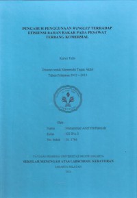 Pengaruh Penggunaan Winglet Terhadap Efisiensi Bahan Bakar pada Pesawat Terbang Komersial