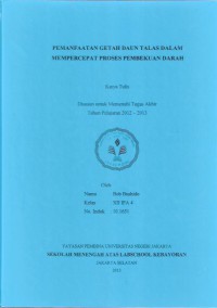 Image of Pemanfaatan Getah Daun Talas dalam Mempercepat Proses Pembekuan Darah